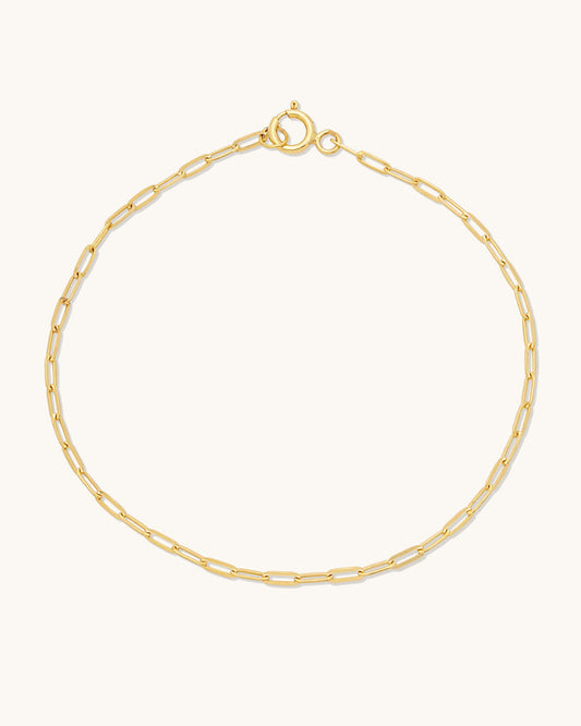 Flat Drawn Cable Chain Anklet