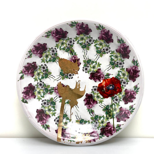 Floral salad plate