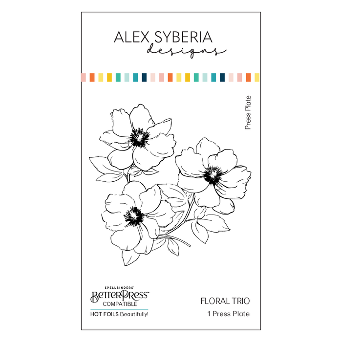 Floral Trio Press+Hot foil Plate