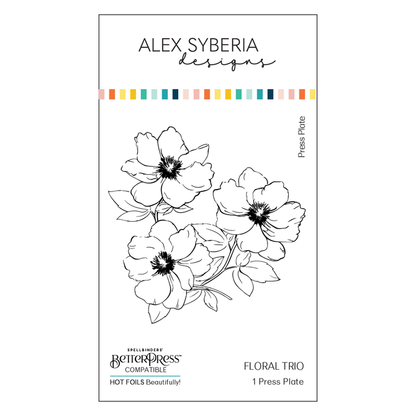 Floral Trio Press+Hot foil Plate