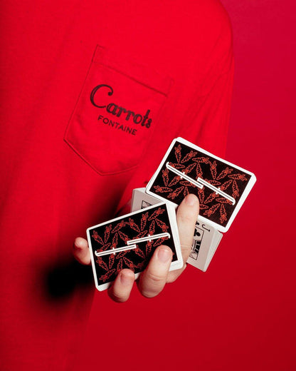 Fontaine Carrots V3 RED Playing Cards by Fontaine