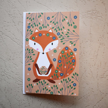 Fox With a Gaiwan Greeting Card