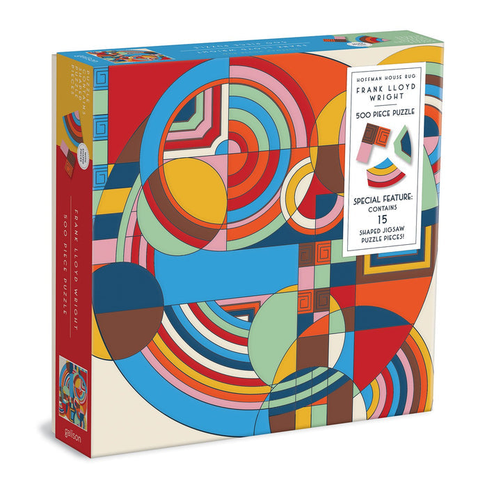 Frank Lloyd Wright Hoffman House Rug 500 Piece Puzzle with Shaped Pieces 500 Piece Puzzles Frank Lloyd Wright