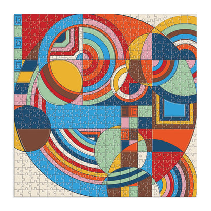 Frank Lloyd Wright Hoffman House Rug 500 Piece Puzzle with Shaped Pieces 500 Piece Puzzles Frank Lloyd Wright