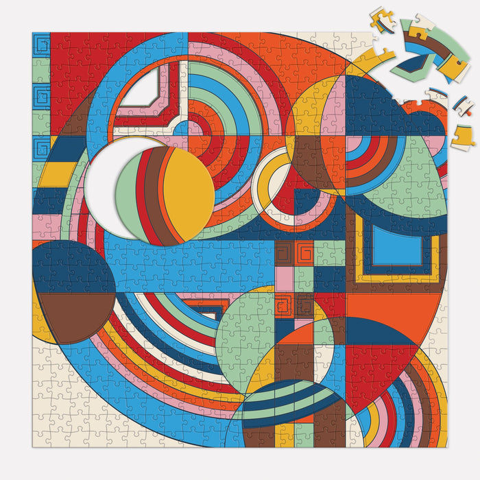 Frank Lloyd Wright Hoffman House Rug 500 Piece Puzzle with Shaped Pieces 500 Piece Puzzles Frank Lloyd Wright