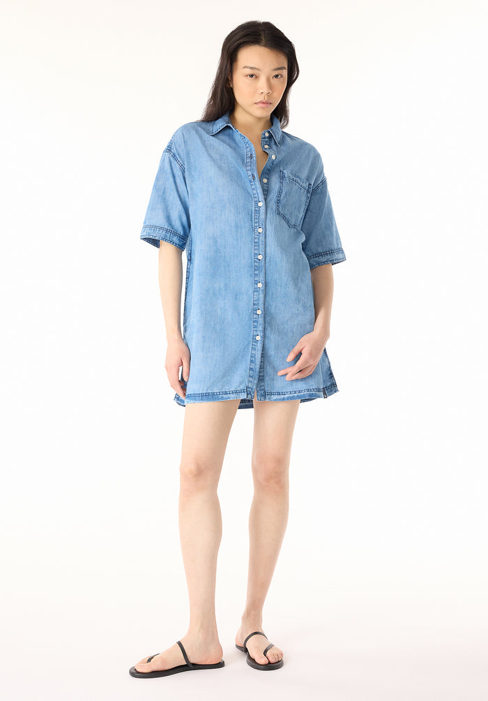 Buffalo Dresses Blue Woven Casual Dresses Relaxed Fit Shirt Dress