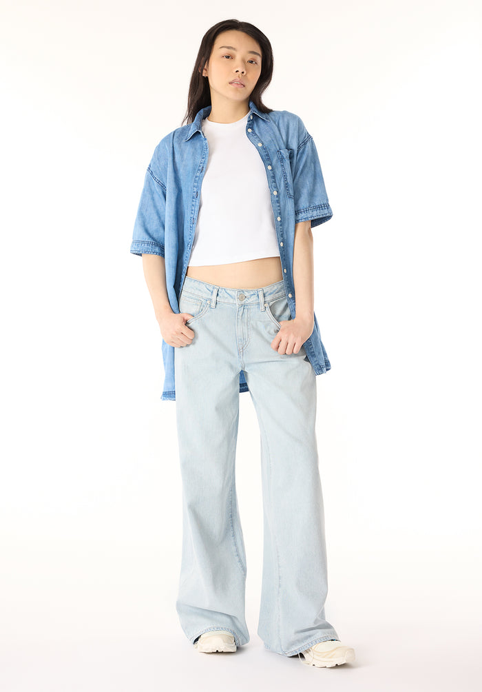 Buffalo Dresses Blue Woven Casual Dresses Relaxed Fit Shirt Dress