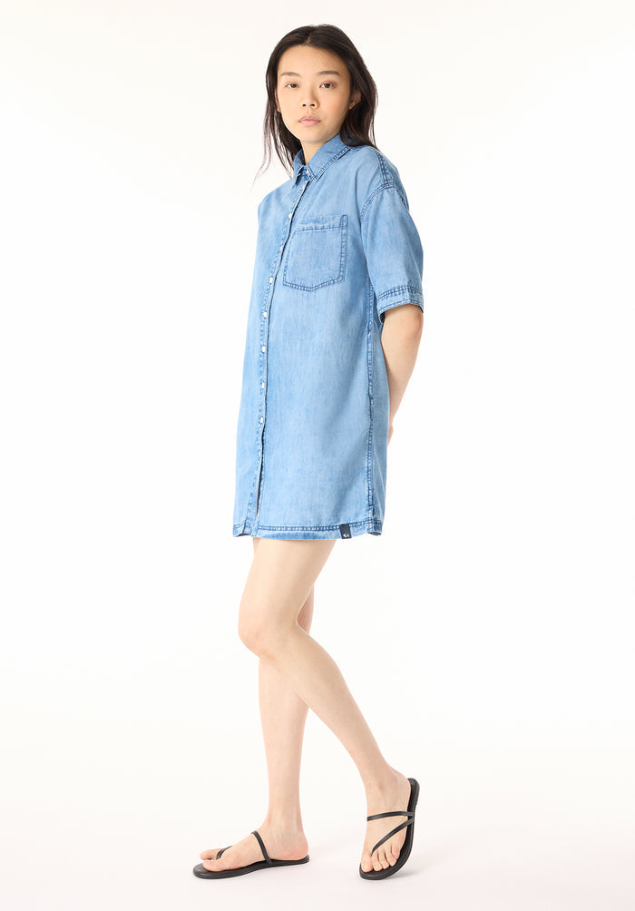 Buffalo Dresses Blue Woven Casual Dresses Relaxed Fit Shirt Dress