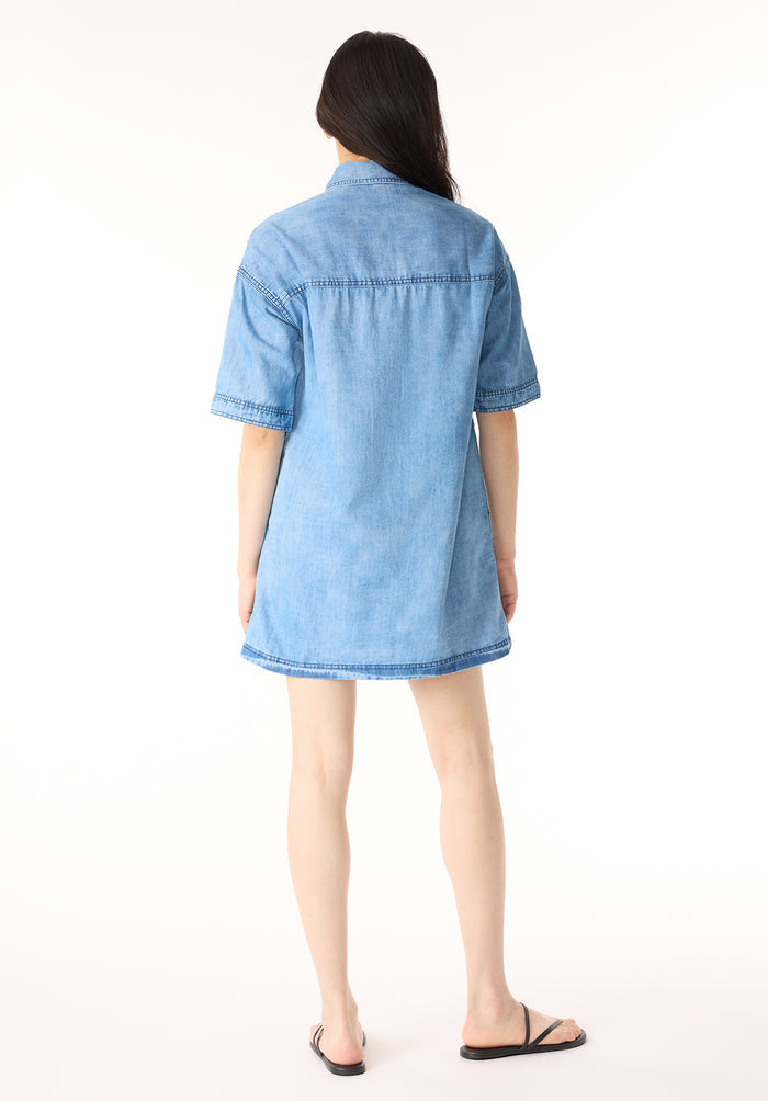 Buffalo Dresses Blue Woven Casual Dresses Relaxed Fit Shirt Dress