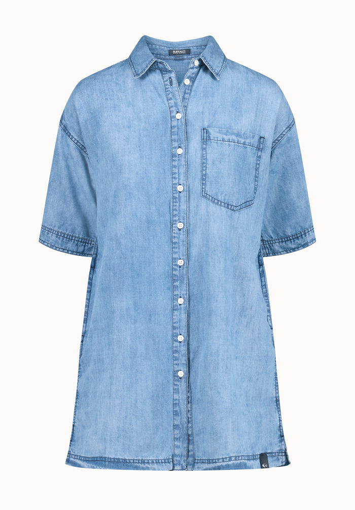 Buffalo Dresses Blue Woven Casual Dresses Relaxed Fit Shirt Dress