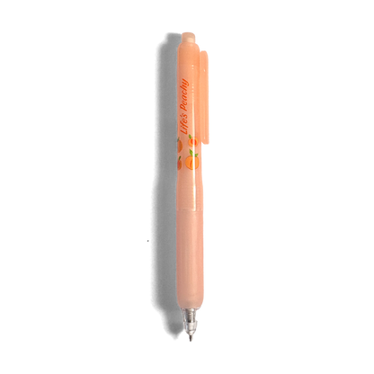 Fresh Squeezed Fruit Scented Gel Pen - Black Ink - Peach