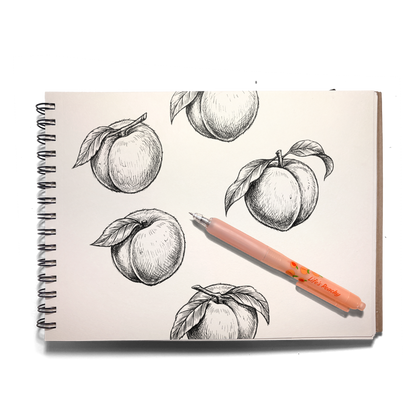 Fresh Squeezed Fruit Scented Gel Pen - Black Ink - Peach