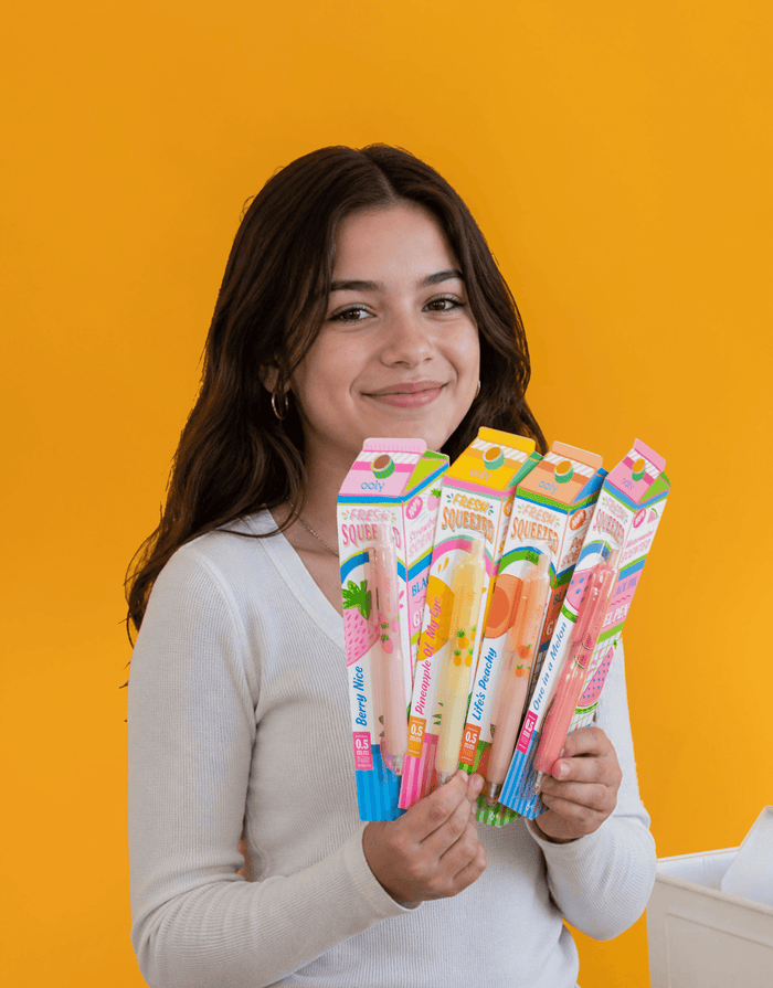Fresh Squeezed Fruit Scented Gel Pen - Black Ink - Peach