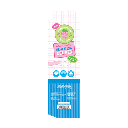 Fresh Squeezed Fruit Scented Gel Pen - Black Ink - Strawberry