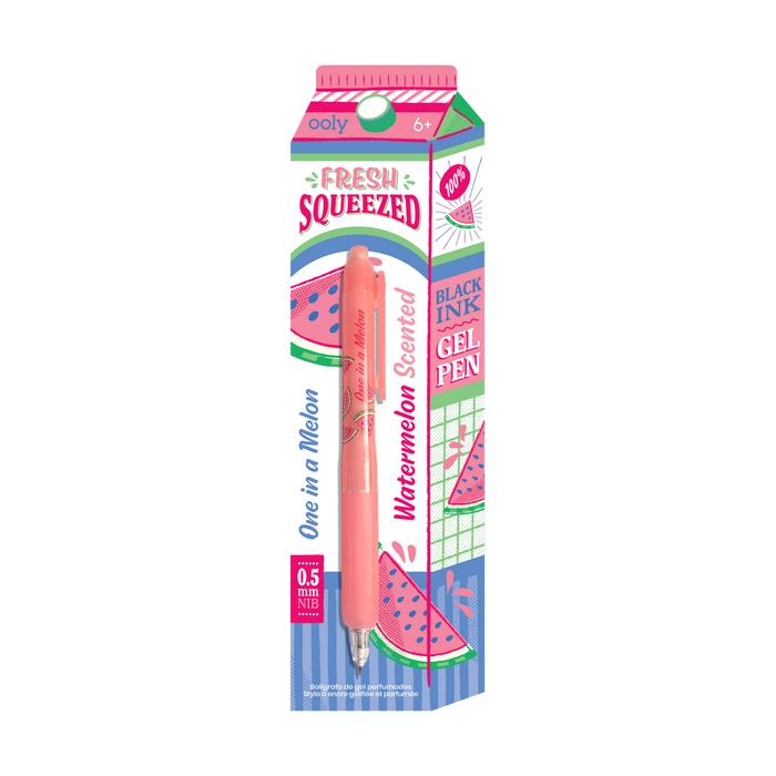 Fresh Squeezed Fruit Scented Gel Pen - Black Ink - Watermelon
