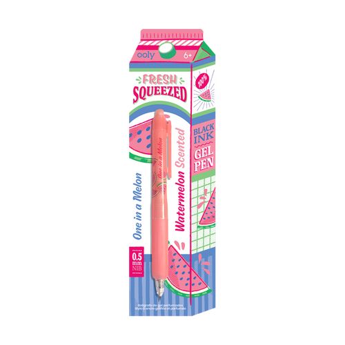 Fresh Squeezed Fruit Scented Gel Pen - Black Ink - Watermelon