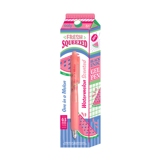 Fresh Squeezed Fruit Scented Gel Pen - Black Ink - Watermelon