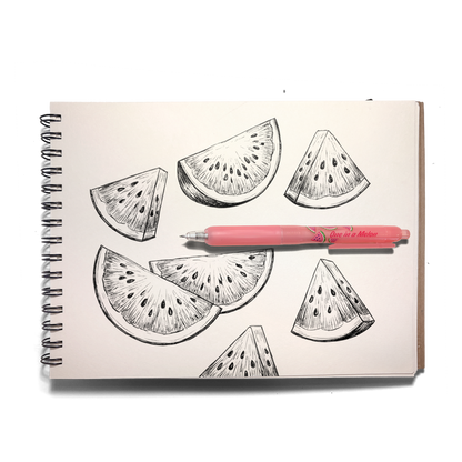 Fresh Squeezed Fruit Scented Gel Pen - Black Ink - Watermelon