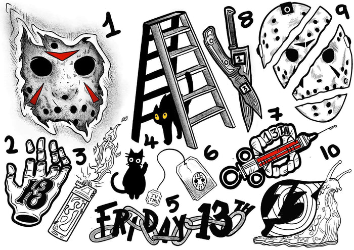 Friday 13th inspired designs by Emily