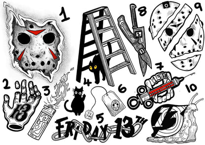 Friday 13th inspired designs by Emily