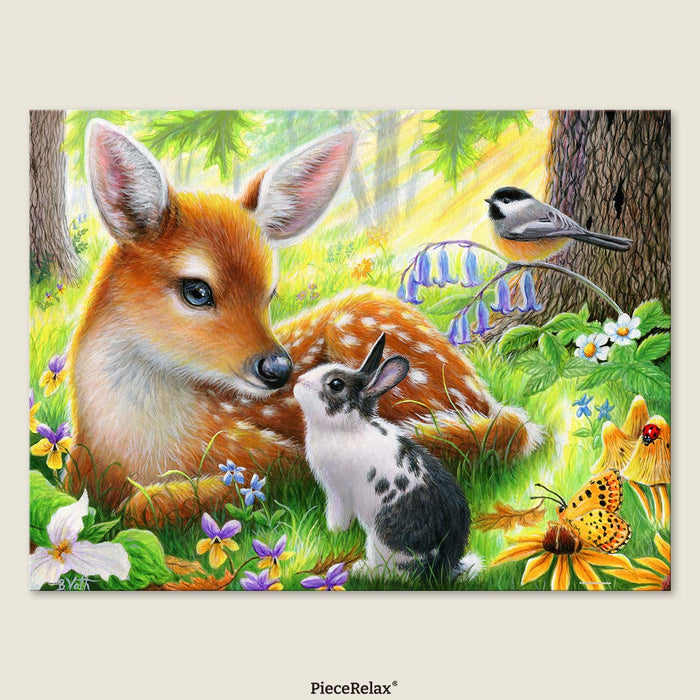 Where woodland creatures live side by side — experience the harmony of nature in every piece.