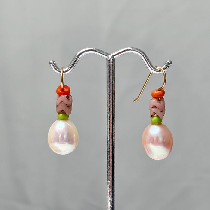 funky fun big egg drop pearl earrings