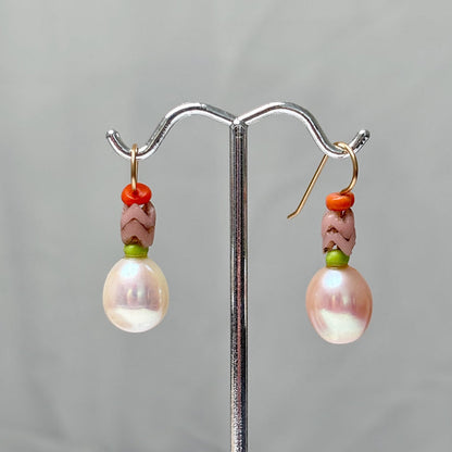 funky fun big egg drop pearl earrings
