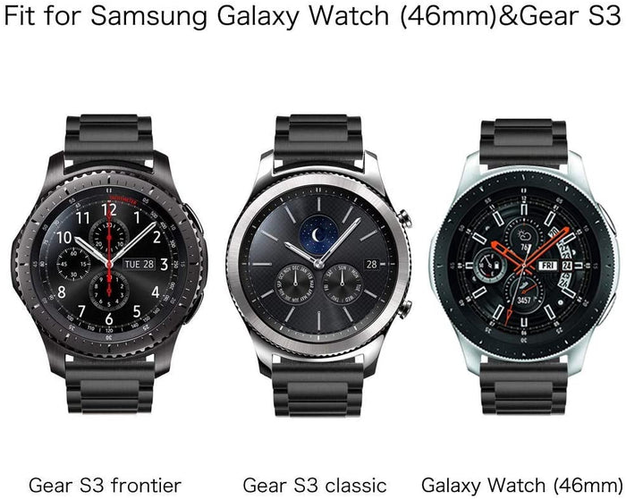 Galaxy Watch 3 45mm / Galaxy Watch 46mm / Gear S3 Frontier Classic Stainless Steel Band | Fintie