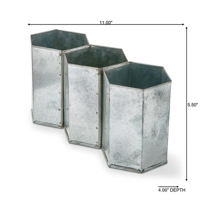 Galvanized Flatware Caddy
