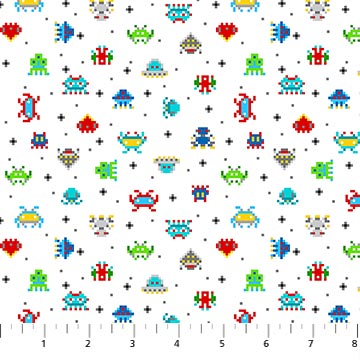Gaming Zone Brick Game Fabric, Northcott