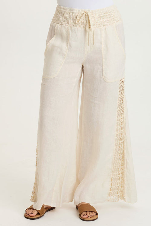 XCVI Garcia Linen Crochet Pant