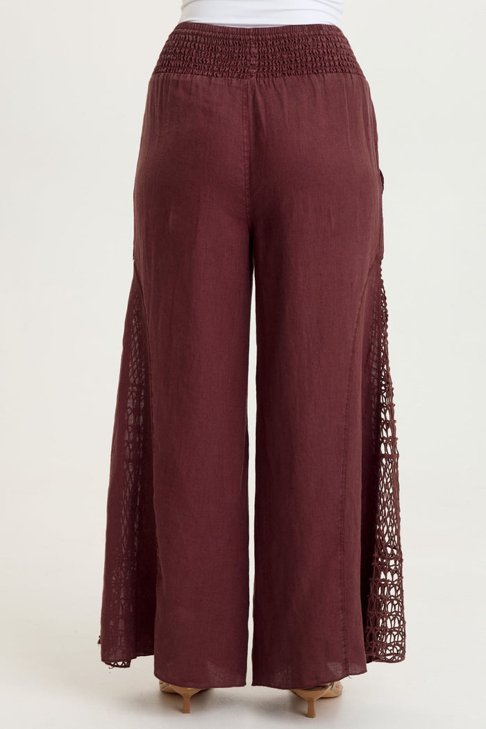 XCVI Garcia Linen Crochet Pant