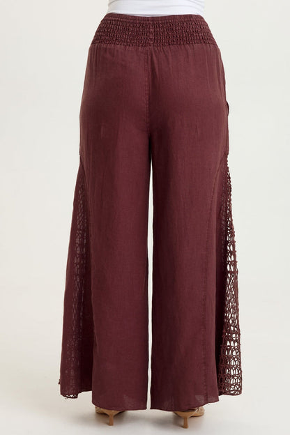 XCVI Garcia Linen Crochet Pant