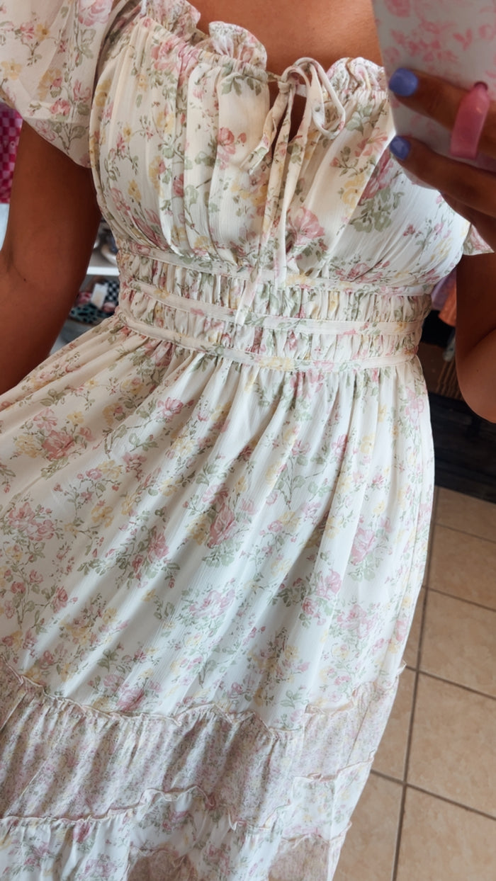 Garden Romance Floral Maxi Dress