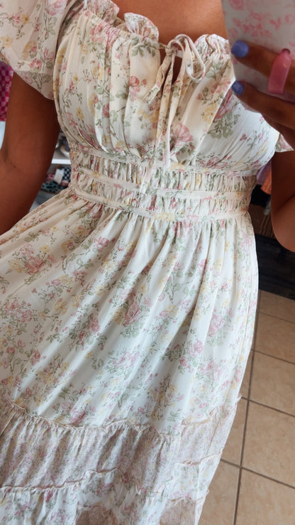 Garden Romance Floral Maxi Dress