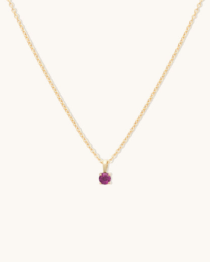 Garnet Birthstone Necklace