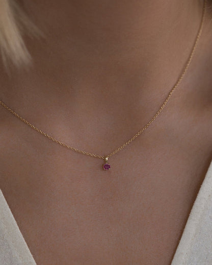 Garnet Birthstone Necklace