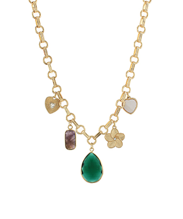 Gemstone Charm Necklace