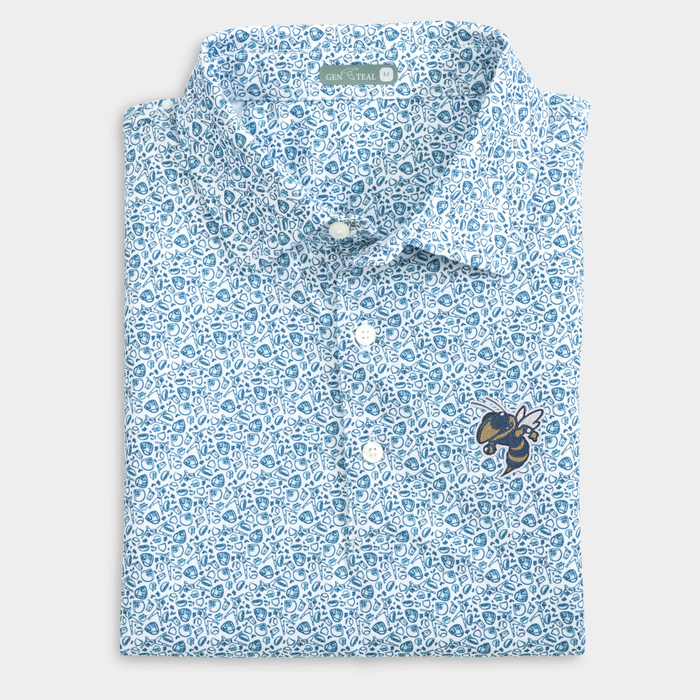 Georgia Tech Fastball Printed Performance Polo