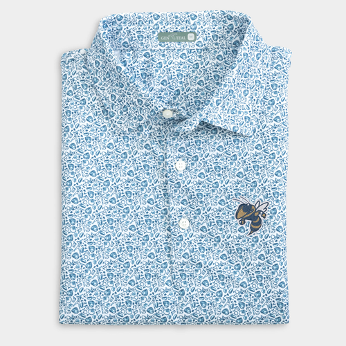 Georgia Tech Fastball Printed Performance Polo
