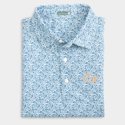 Georgia Tech Fastball Printed Performance Polo