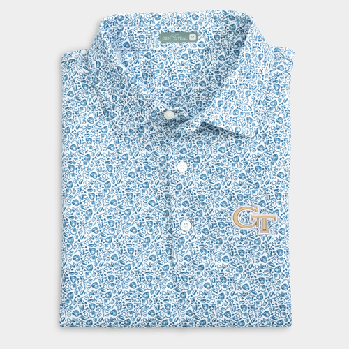 Georgia Tech Fastball Printed Performance Polo