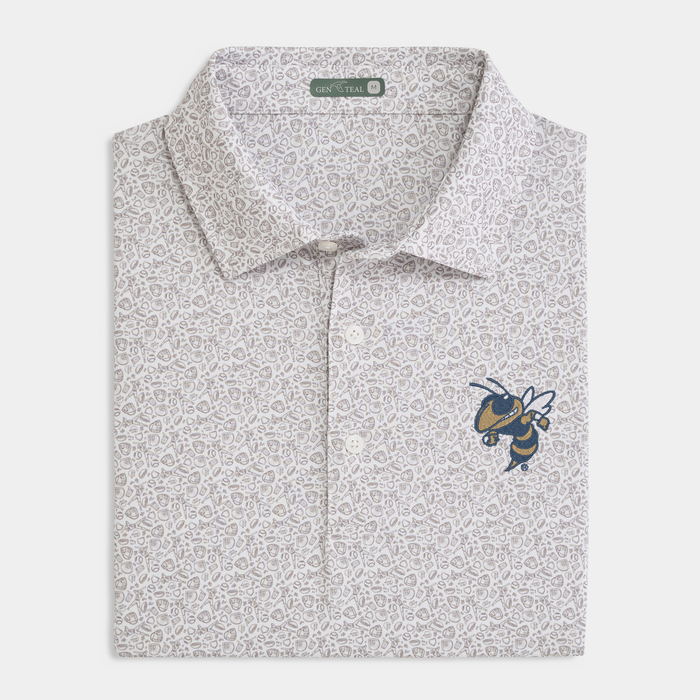 Georgia Tech Fastball Printed Performance Polo