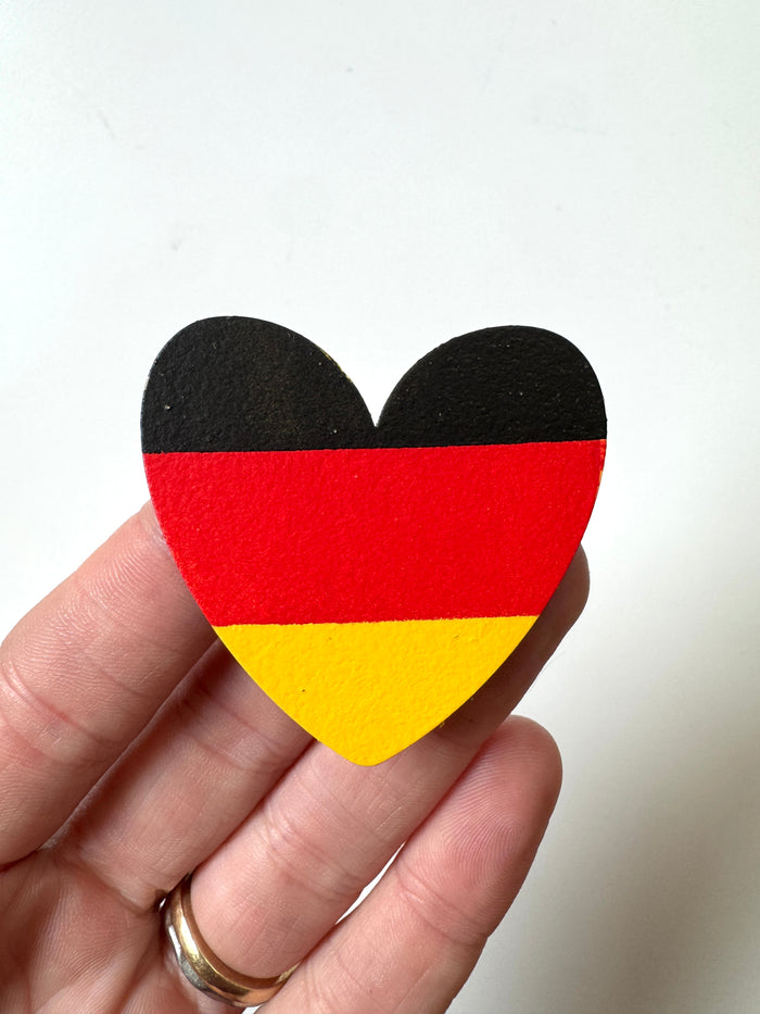 German Flag Heart Magnet, Single