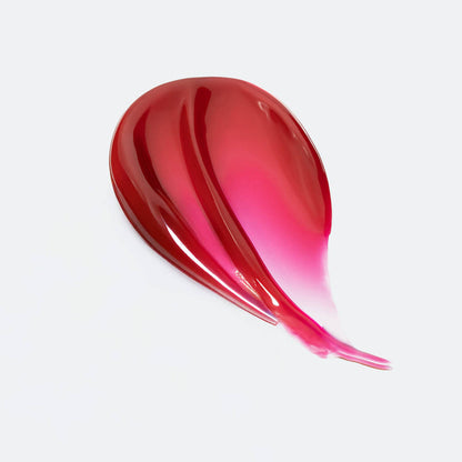 Red and pink gradient paint swatch on a light gray background