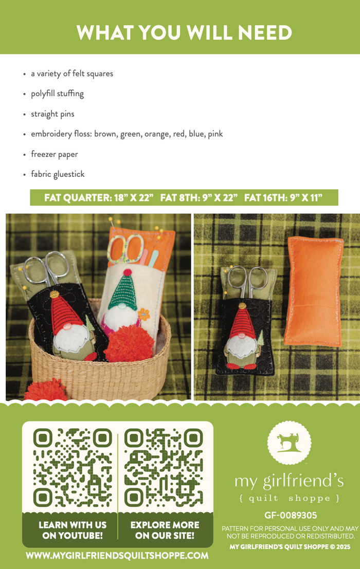 GNOME More Lost Pins! Pincushion: Sewing (Downloadable Pattern)