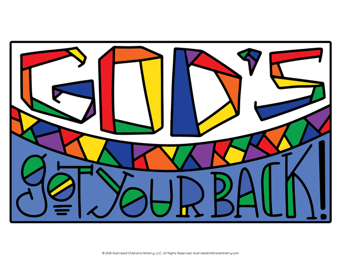 God's Got Your Back Coloring Page