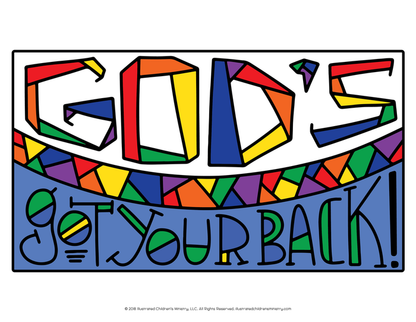 God's Got Your Back Coloring Page