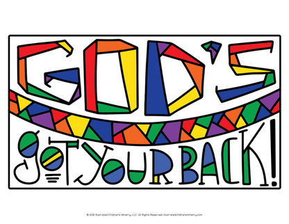 God's Got Your Back Coloring Page