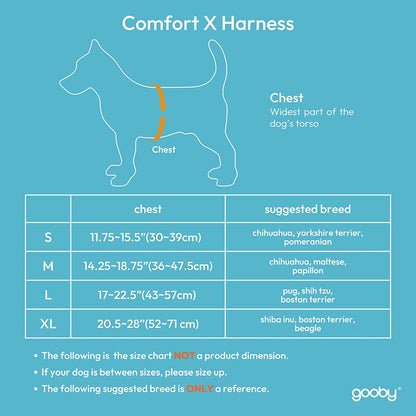 Gooby Comfort X Step In Harness Red Small